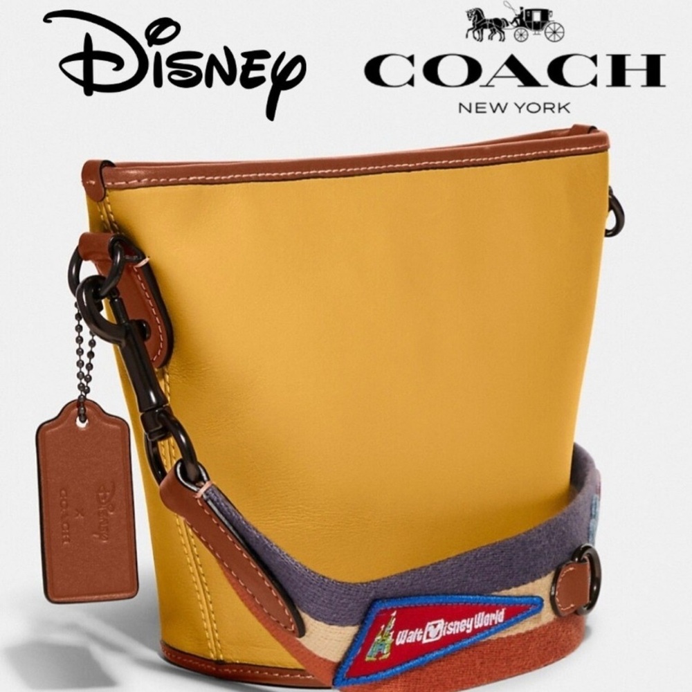 COACH Disney X Coach Duffle 13 W/Patches Walt Disney 50th Anniversary Crossbody